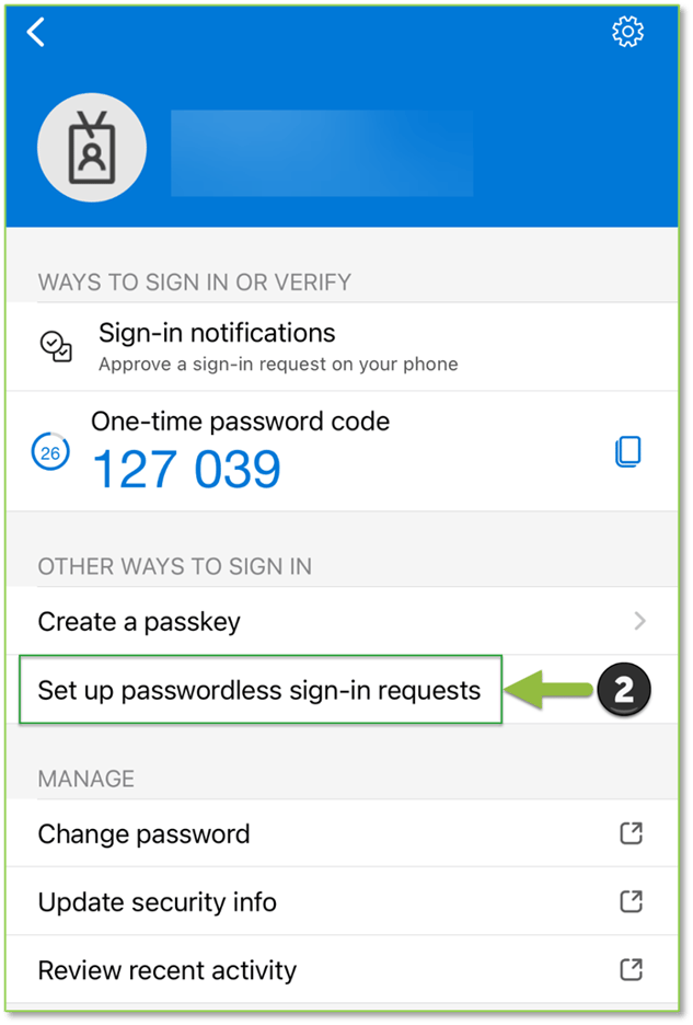 Enable passwordless sign-in with the Microsoft Authenticator App